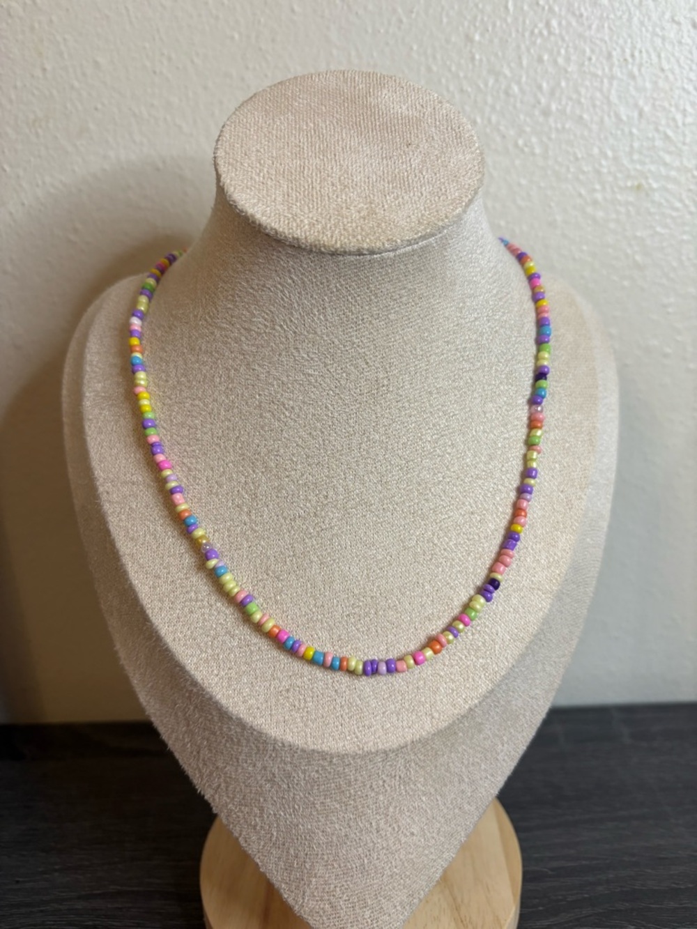 Handmade Colorful Seed Bead Necklace